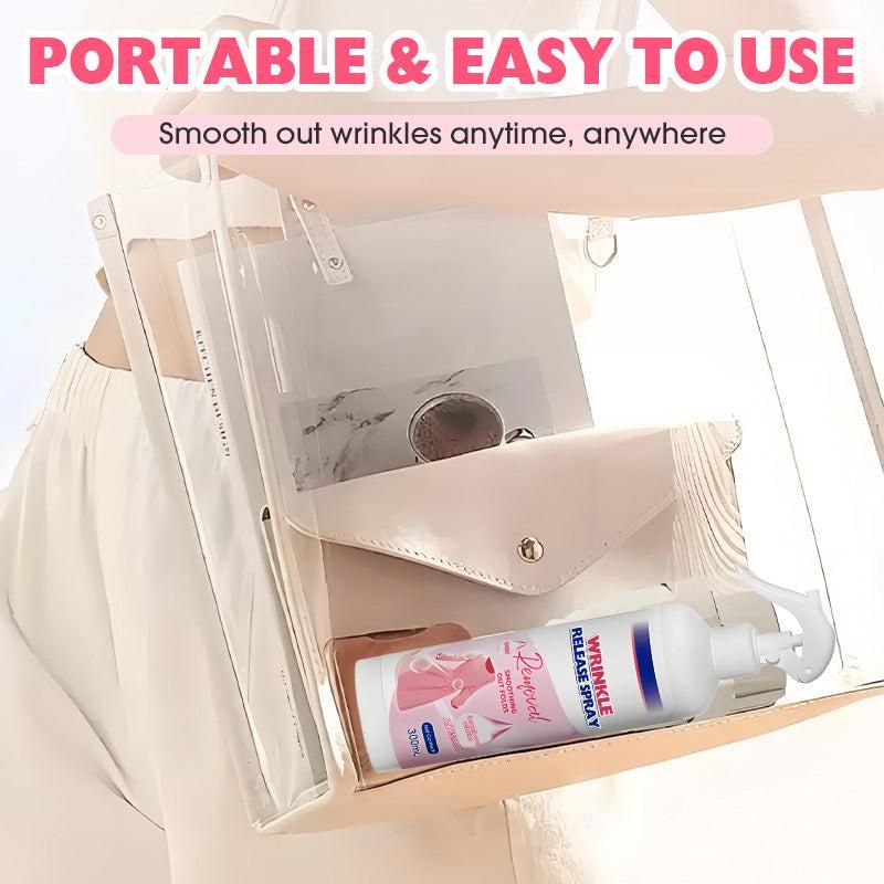 Instant Wrinkle Release Spray – No Iron Fabric Smoother, Anti-Static Clothing Refresher(Pack of 1)